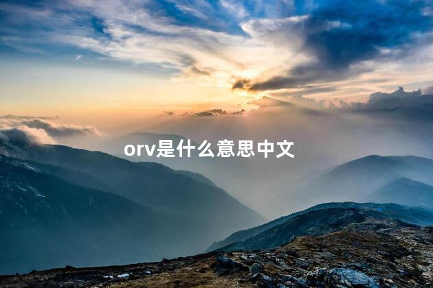 orv是什么意思中文