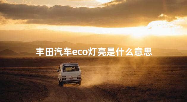 丰田eco是什么意思 丰田车上rear灯亮了是什么意思