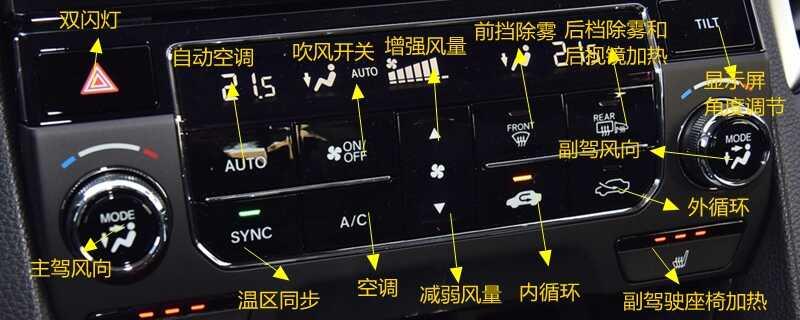 本田冠道空调按钮图解，冠道空调除雾和暖风开启方法