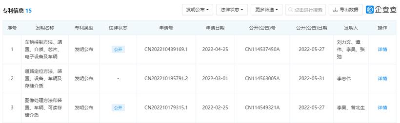 小米汽车最新进展：三项自动驾驶领域