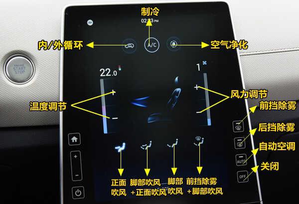 现代ix25空调按钮图解，ix25空调除雾和暖风开启方法